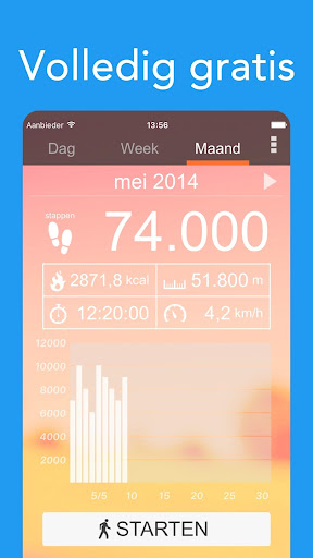 Stappenteller - wandel app