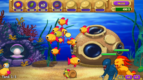 Insane Aquarium Deluxe - Feed Fishes! Fight Alien!