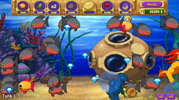 Insane Aquarium Deluxe - Feed Fishes! Fight Alien!