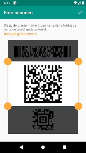 Scanner voor QR- en barcodes