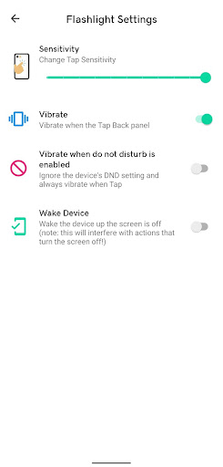 TapTap Flashlight - Android 11 Gesture
