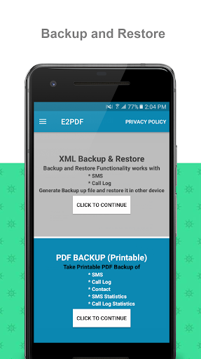 E2PDF SMS Call Backup Restore PC