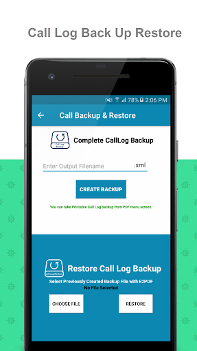 E2PDF SMS Call Backup Restore PC