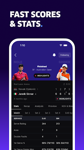 TNNS: Tennis Live Scores PC版