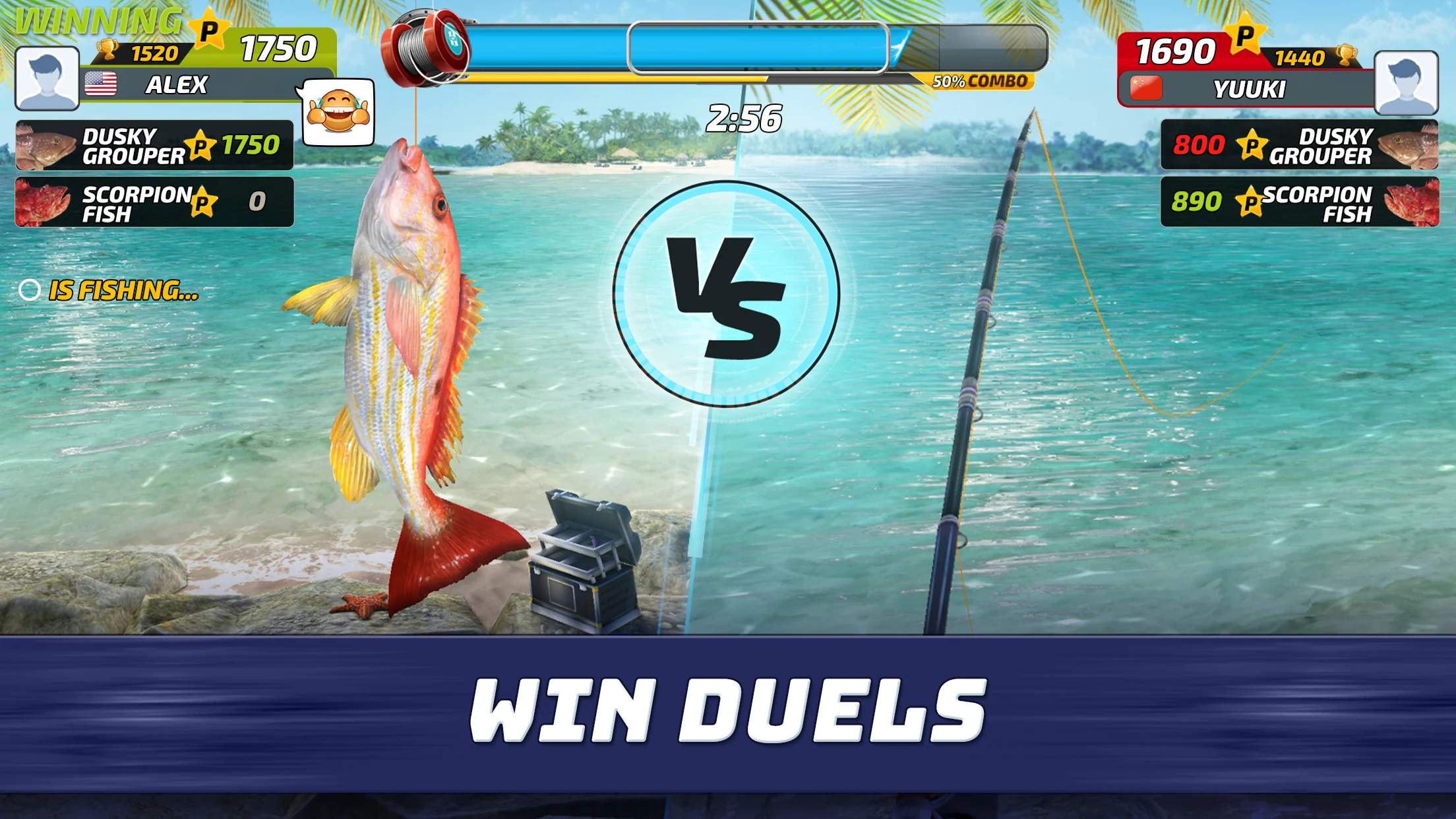 لعبة صيد السمك: Fishing Clash الحاسوب