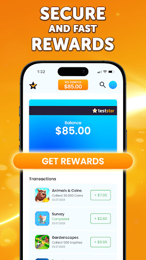 Teststar: Test & Earn Rewards الحاسوب