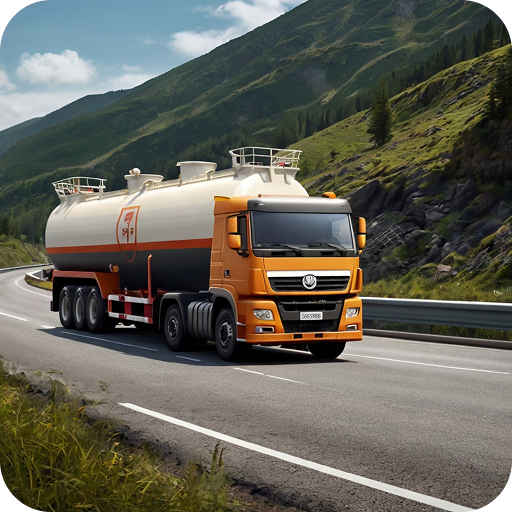 Oil Tanker Truck Driving