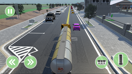 Oil Tanker Truck Driving