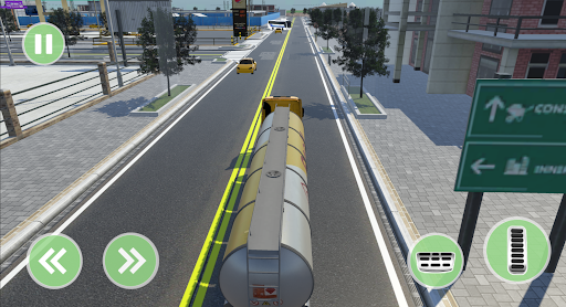 Oil Tanker Truck Driving