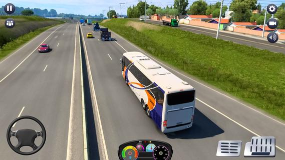 American Passenger Bus Driving