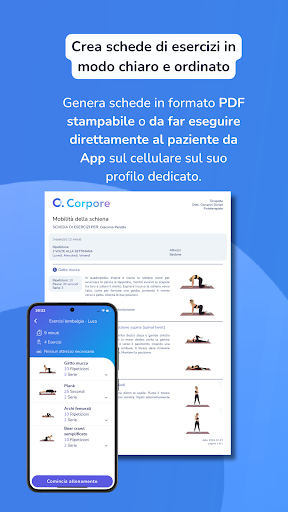 Corpore: esercizi fisioterapia PC