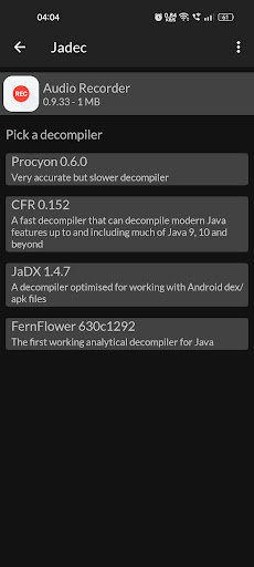 JaDec : Java & APK Decompiler پی سی