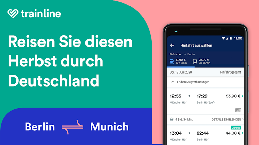 Trainline: Zugtickets kaufen