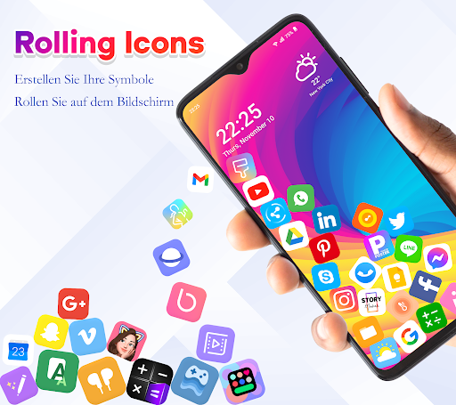 Roll Icon: 3D Hintergrundbild