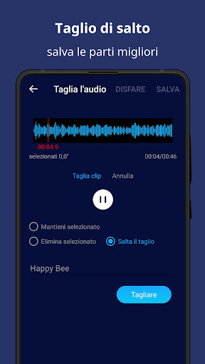 Tagliare Musica, Editor Audio