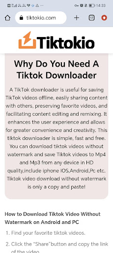 Tiktokio:TT Video Downloader PC