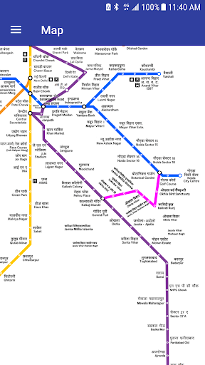 Delhi Metro Nav Fare Route Map PC