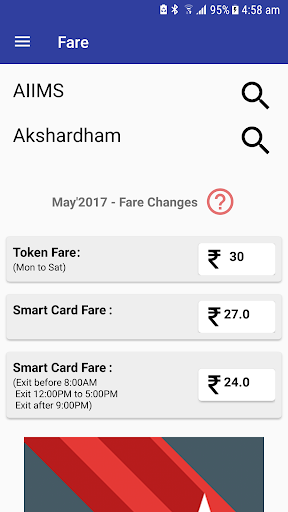 Delhi Metro Nav Fare Route Map PC