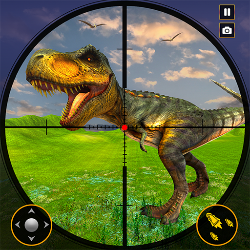 Jogo de tiro à de dinossauros