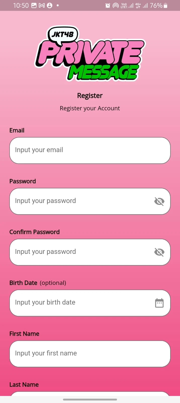 JKT48 Private Message PC