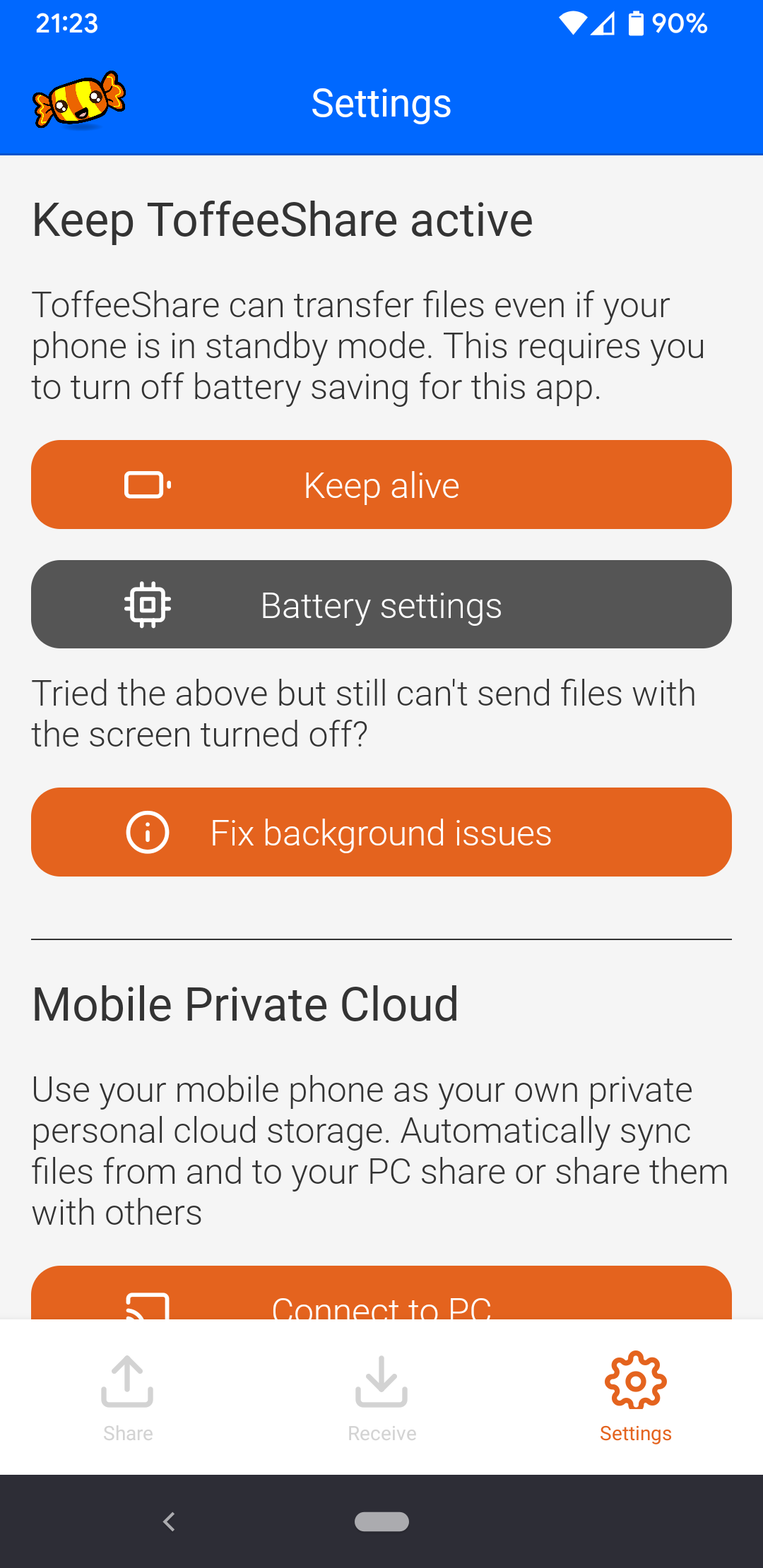 ToffeeShare: File Sharing PC