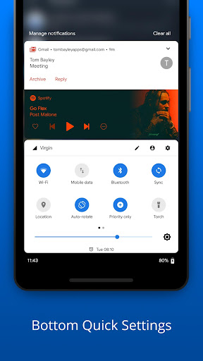Bottom Quick Settings পিসি