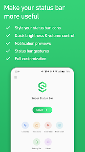 Super Status Bar - Gestures, Notifications & more PC