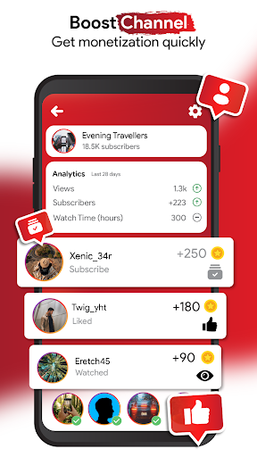 Sub4Sub बूस्टर सब व्यू लाइक PC