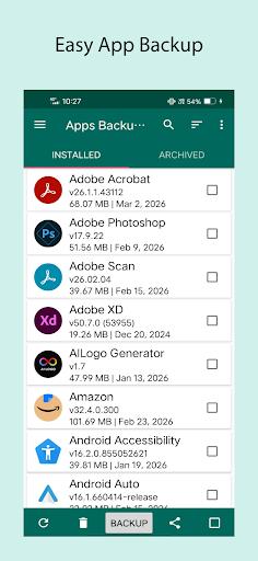 Apps Backup and Restore