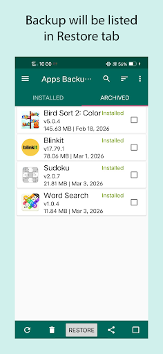 Apps Backup and Restore