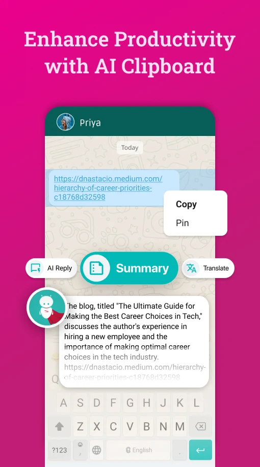 Bobble Indic Keyboard - Stickers, Ғonts & Themes PC