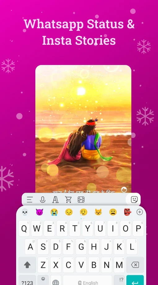 Bobble Indic Keyboard - Stickers, Ғonts & Themes PC