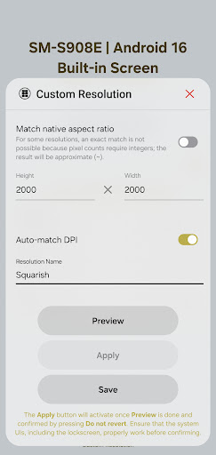 Pixels: Resolution+DPI Changer
