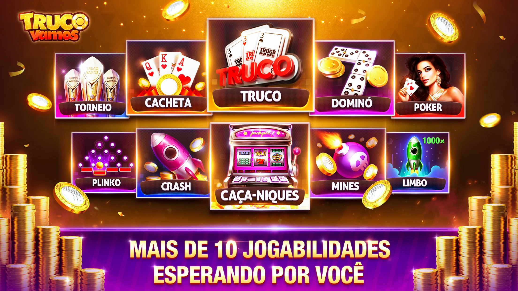 Truco Vamos: Slots Crash Poker para PC