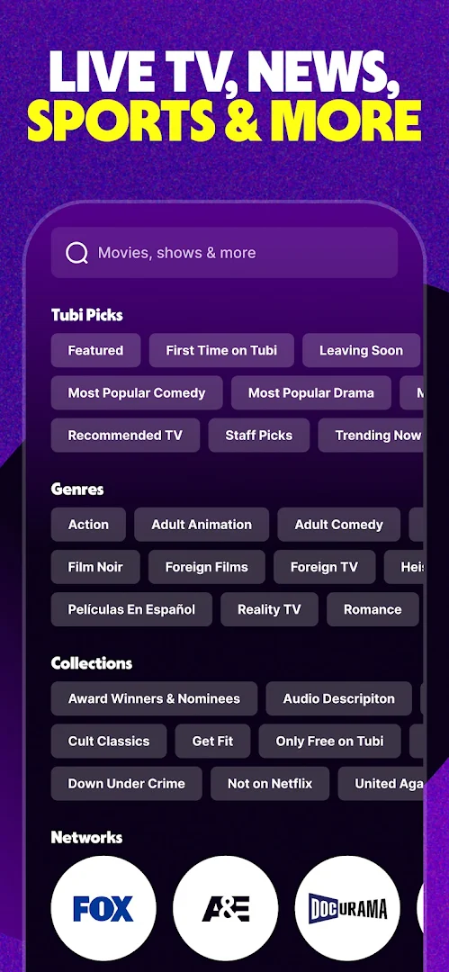 Tubi - Free Movies & TV Shows PC