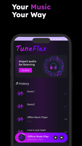 TuneFlex: Play Offline Music پی سی