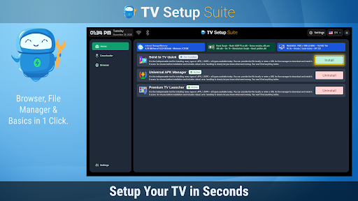 TV Setup Downloader TV Install پی سی