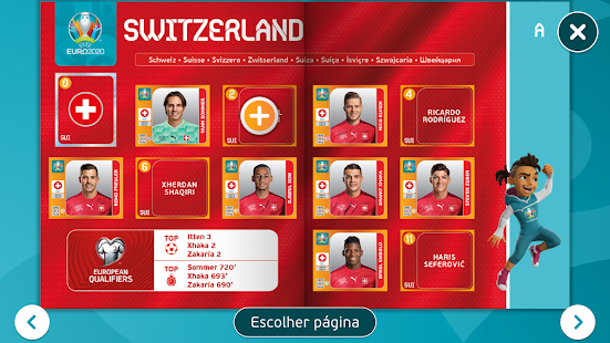 álbum de Cromos Virtual Panini  do UEFA EURO 2020 para PC