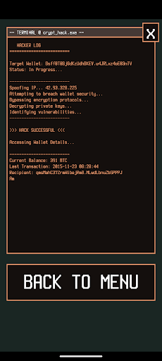 Bitcoin BTC Hacker Simulator PC