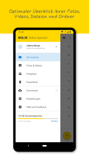 WEB.DE Online-Speicher PC