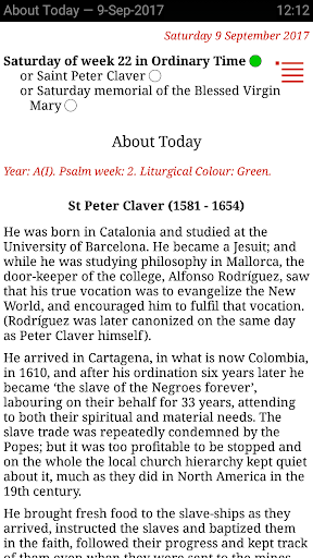 Catholic Calendar: Universalis PC