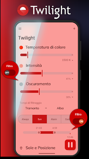 Twilight: filtro di luce blu