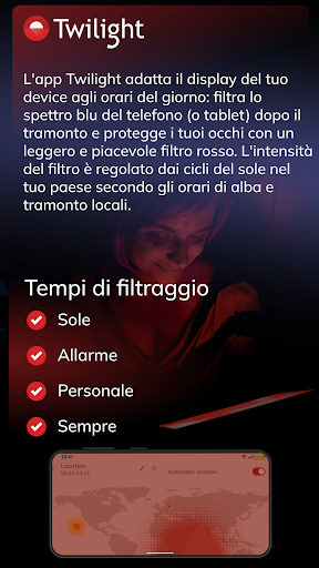 Twilight: filtro di luce blu