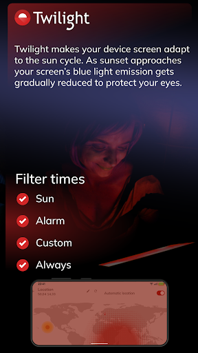 Twilight: Blue light filter