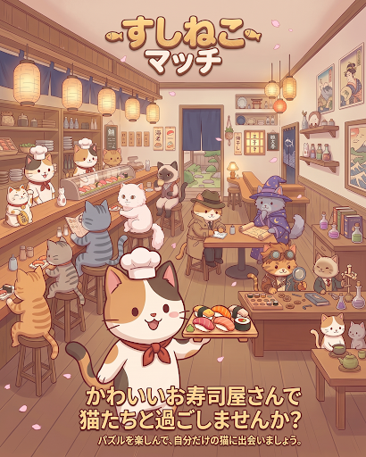 Sushi Cat Match: ねこ寿司パズル PC版