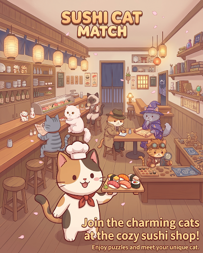 Sushi Cat Match: Sushi Bar para PC