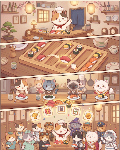 Sushi Cat Match: Sushi Bar para PC
