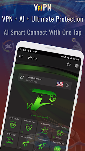 Vaipn AI VPN - Rápido e Seguro para PC