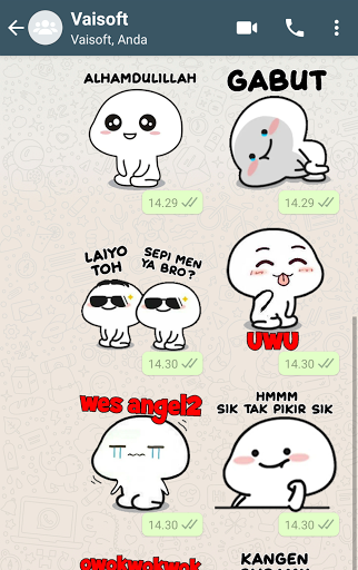 komputer Stiker Pentol Jawa Lucu WA