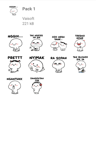 komputer Stiker Pentol Jawa Lucu WA